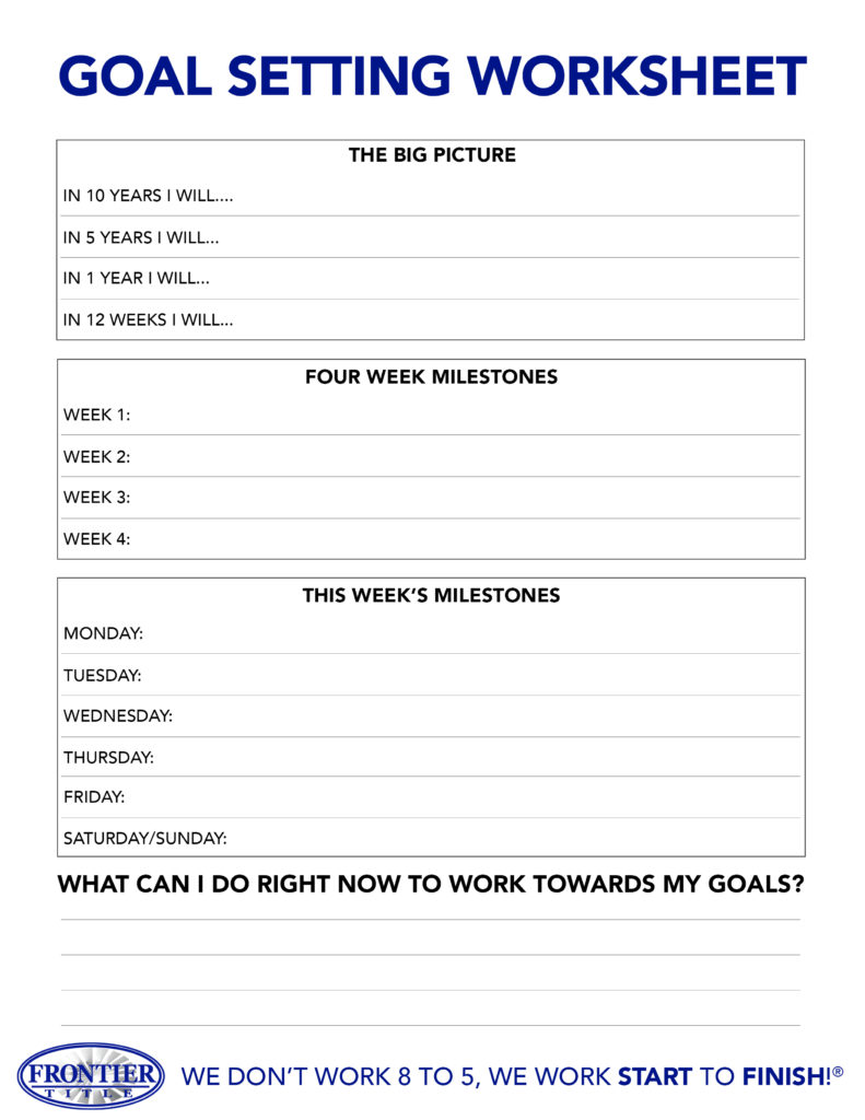 Printable Goal Setting Template Organize Net